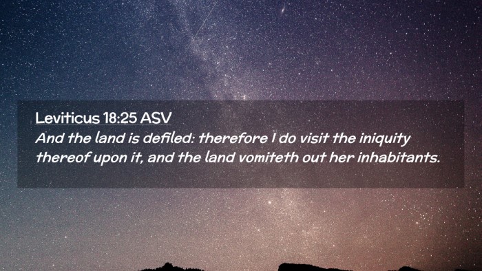 Picture 02 - Leviticus 18:25 ASV Desktop Wallpaper - And the land is defiled: therefore I do visit the - Desktop Bible Verse Wallpaper