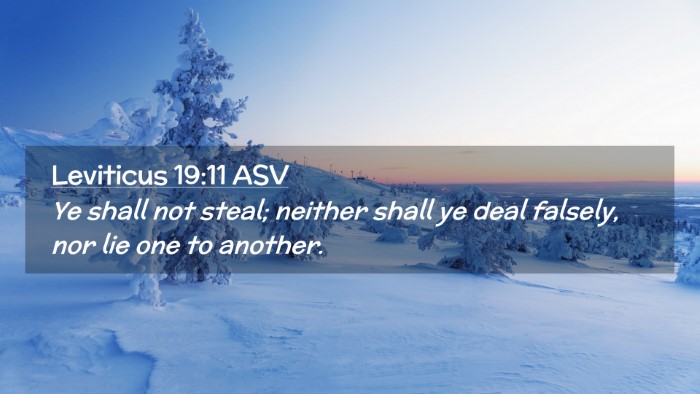 Picture 02 - Leviticus 19:11 ASV Desktop Wallpaper - Ye shall not steal; neither shall ye deal - Desktop Bible Verse Wallpaper
