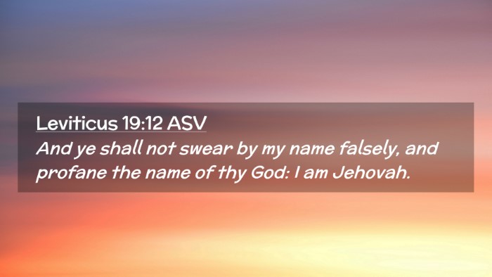 Picture 02 - Leviticus 19:12 ASV Desktop Wallpaper - And ye shall not swear by my name falsely, and - Desktop Bible Verse Wallpaper