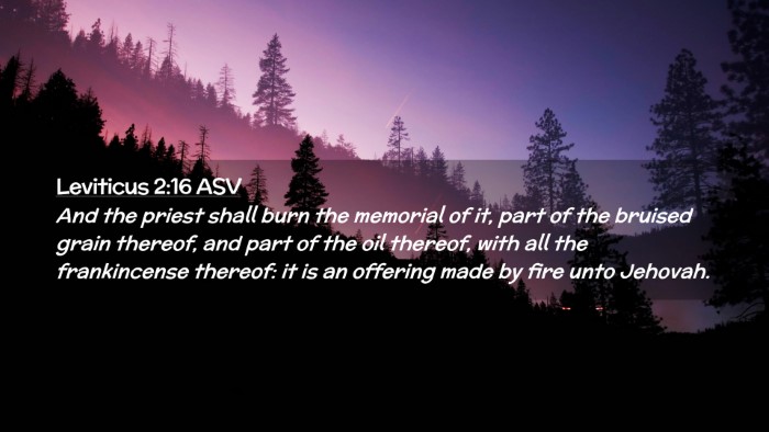 Picture 02 - Leviticus 2:16 ASV Desktop Wallpaper - And the priest shall burn the memorial of it, - Desktop Bible Verse Wallpaper