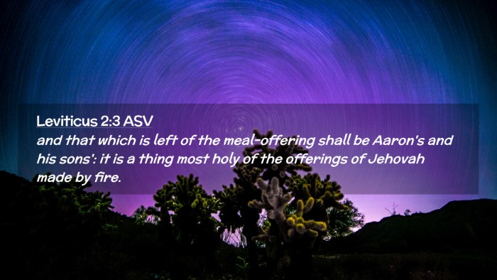 Picture 02 - Leviticus 2:3 ASV Desktop Wallpaper - and that which is left of the meal-offering shall - Desktop Bible Verse Wallpaper