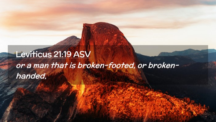 Picture 02 - Leviticus 21:19 ASV Desktop Wallpaper - or a man that is broken-footed, or - Desktop Bible Verse Wallpaper