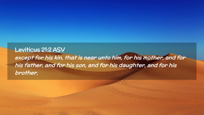 Picture 02 - Leviticus 21:2 ASV Desktop Wallpaper - except for his kin, that is near unto him, for - Desktop Bible Verse Wallpaper