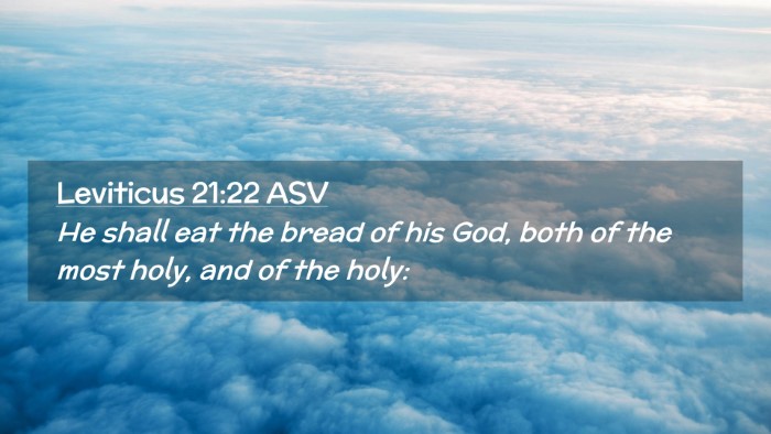 Picture 02 - Leviticus 21:22 ASV Desktop Wallpaper - He shall eat the bread of his God, both of the - Desktop Bible Verse Wallpaper