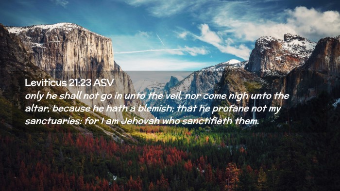Picture 02 - Leviticus 21:23 ASV Desktop Wallpaper - only he shall not go in unto the veil, nor come - Desktop Bible Verse Wallpaper