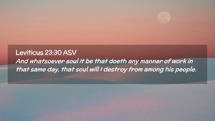 Picture 02 - Leviticus 23:30 ASV Desktop Wallpaper - And whatsoever soul it be that doeth any manner - Desktop Bible Verse Wallpaper