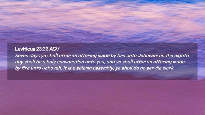 Picture 02 - Leviticus 23:36 ASV Desktop Wallpaper - Seven days ye shall offer an offering made by - Desktop Bible Verse Wallpaper