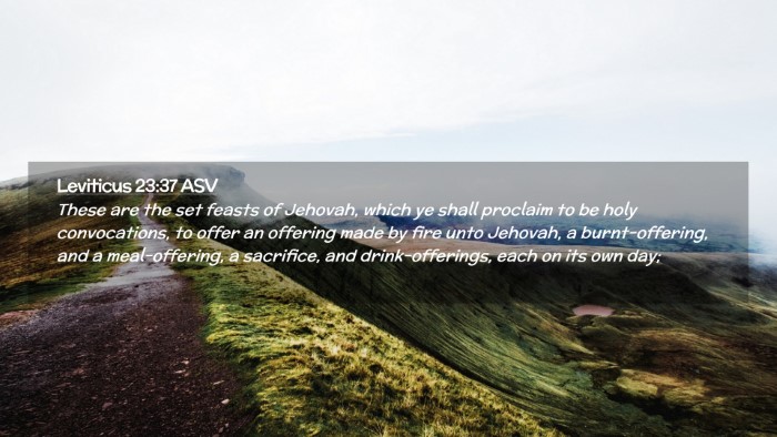 Picture 02 - Leviticus 23:37 ASV Desktop Wallpaper - These are the set feasts of Jehovah, which ye - Desktop Bible Verse Wallpaper