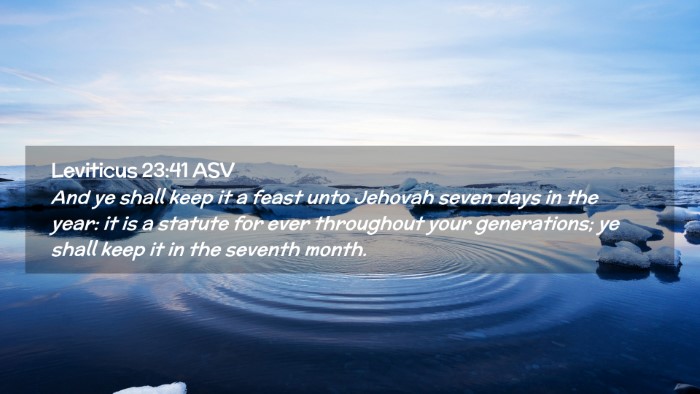 Picture 02 - Leviticus 23:41 ASV Desktop Wallpaper - And ye shall keep it a feast unto Jehovah seven - Desktop Bible Verse Wallpaper