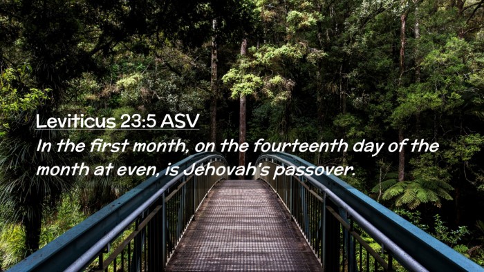 Picture 02 - Leviticus 23:5 ASV Desktop Wallpaper - In the first month, on the fourteenth day of the - Desktop Bible Verse Wallpaper