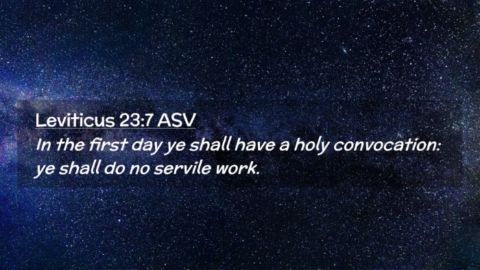 Picture 02 - Leviticus 23:7 ASV Desktop Wallpaper - In the first day ye shall have a holy - Desktop Bible Verse Wallpaper