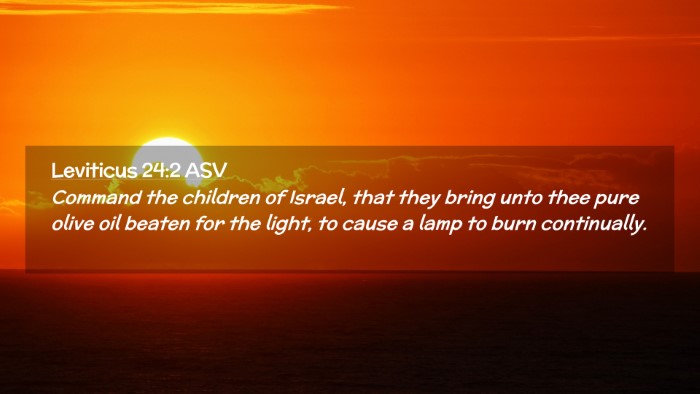 Picture 02 - Leviticus 24:2 ASV Desktop Wallpaper - Command the children of Israel, that they bring - Desktop Bible Verse Wallpaper