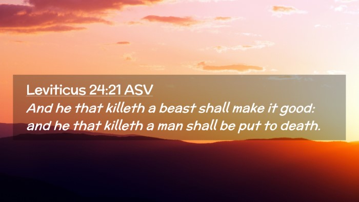 Picture 02 - Leviticus 24:21 ASV Desktop Wallpaper - And he that killeth a beast shall make it good: - Desktop Bible Verse Wallpaper