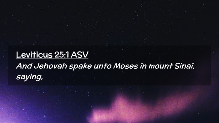 Picture 02 - Leviticus 25:1 ASV Desktop Wallpaper - And Jehovah spake unto Moses in mount Sinai, - Desktop Bible Verse Wallpaper