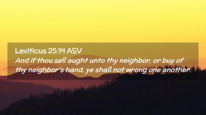 Picture 02 - Leviticus 25:14 ASV Desktop Wallpaper - And if thou sell aught unto thy neighbor, or buy - Desktop Bible Verse Wallpaper