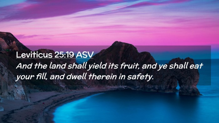 Picture 02 - Leviticus 25:19 ASV Desktop Wallpaper - And the land shall yield its fruit, and ye shall - Desktop Bible Verse Wallpaper