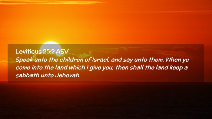 Picture 02 - Leviticus 25:2 ASV Desktop Wallpaper - Speak unto the children of Israel, and say unto - Desktop Bible Verse Wallpaper