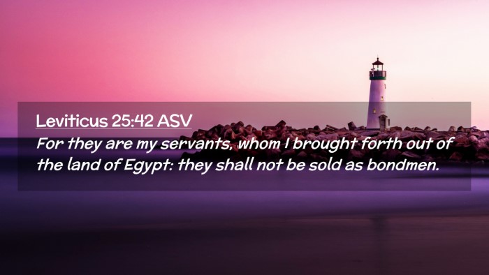 Picture 02 - Leviticus 25:42 ASV Desktop Wallpaper - For they are my servants, whom I brought forth - Desktop Bible Verse Wallpaper
