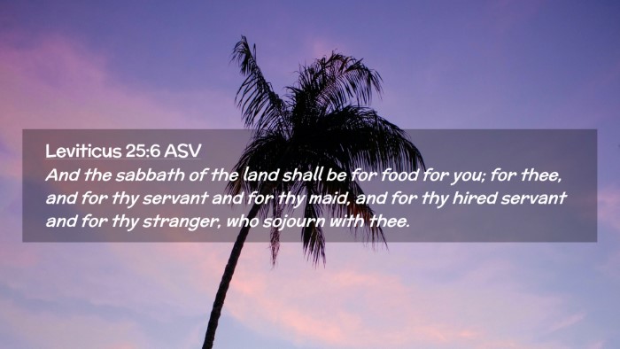 Picture 02 - Leviticus 25:6 ASV Desktop Wallpaper - And the sabbath of the land shall be for food for - Desktop Bible Verse Wallpaper