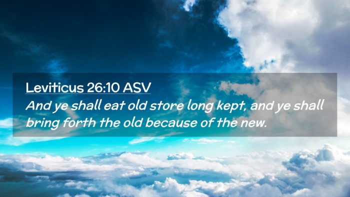 Picture 02 - Leviticus 26:10 ASV Desktop Wallpaper - And ye shall eat old store long kept, and ye - Desktop Bible Verse Wallpaper