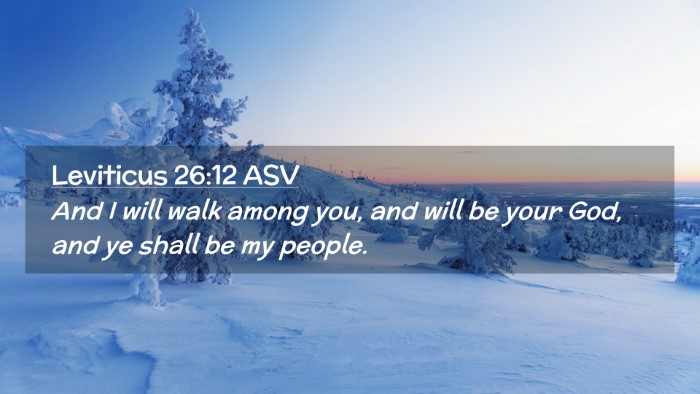 Picture 02 - Leviticus 26:12 ASV Desktop Wallpaper - And I will walk among you, and will be your God, - Desktop Bible Verse Wallpaper