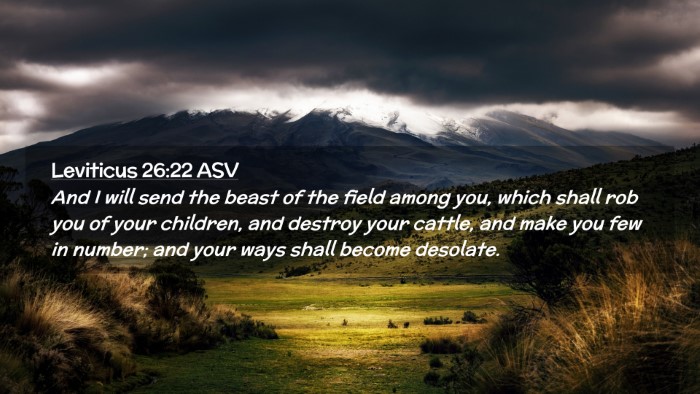 Picture 02 - Leviticus 26:22 ASV Desktop Wallpaper - And I will send the beast of the field among you, - Desktop Bible Verse Wallpaper