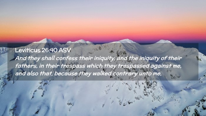 Picture 02 - Leviticus 26:40 ASV Desktop Wallpaper - And they shall confess their iniquity, and the - Desktop Bible Verse Wallpaper