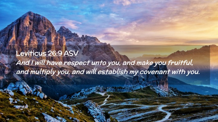 Picture 02 - Leviticus 26:9 ASV Desktop Wallpaper - And I will have respect unto you, and make you - Desktop Bible Verse Wallpaper
