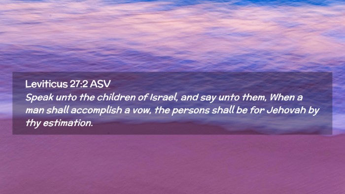 Picture 02 - Leviticus 27:2 ASV Desktop Wallpaper - Speak unto the children of Israel, and say unto - Desktop Bible Verse Wallpaper