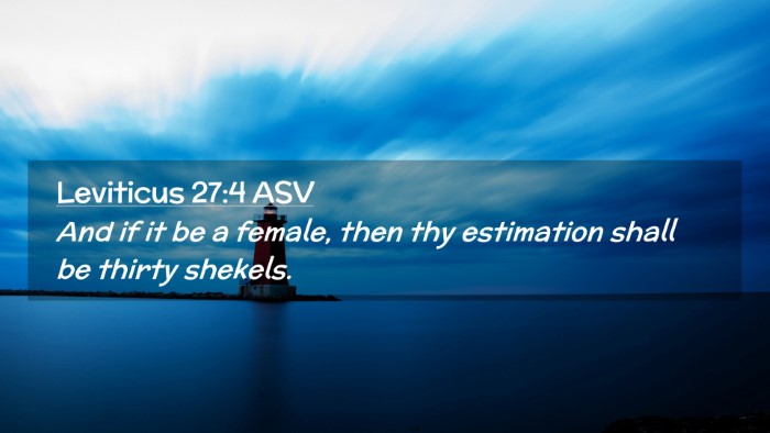 Picture 02 - Leviticus 27:4 ASV Desktop Wallpaper - And if it be a female, then thy estimation shall - Desktop Bible Verse Wallpaper