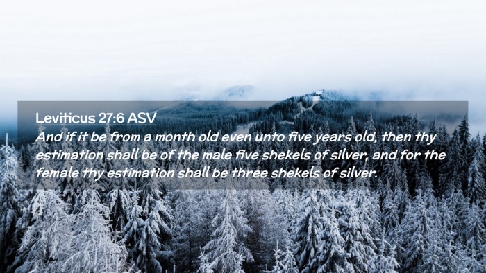 Picture 02 - Leviticus 27:6 ASV Desktop Wallpaper - And if it be from a month old even unto five - Desktop Bible Verse Wallpaper