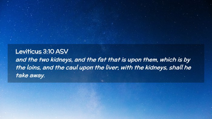 Picture 02 - Leviticus 3:10 ASV Desktop Wallpaper - and the two kidneys, and the fat that is upon - Desktop Bible Verse Wallpaper