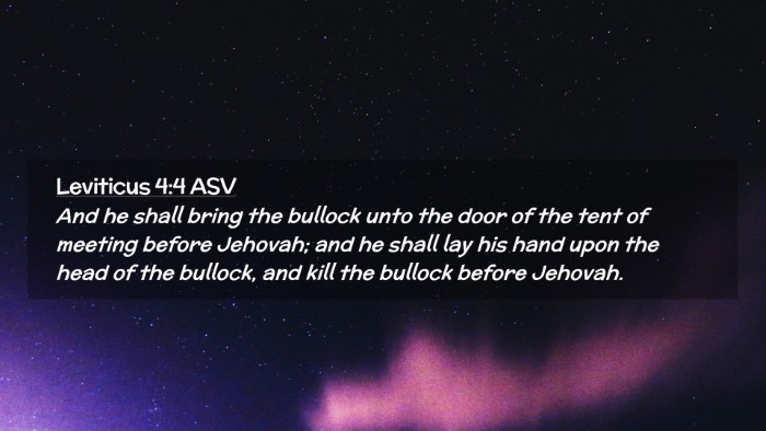 Picture 02 - Leviticus 4:4 ASV Desktop Wallpaper - And he shall bring the bullock unto the door of - Desktop Bible Verse Wallpaper