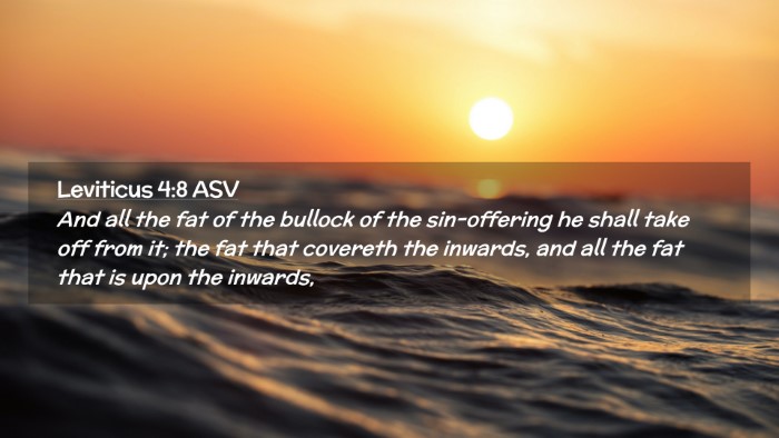 Picture 02 - Leviticus 4:8 ASV Desktop Wallpaper - And all the fat of the bullock of the - Desktop Bible Verse Wallpaper