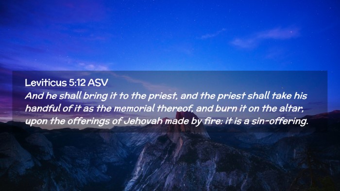 Picture 02 - Leviticus 5:12 ASV Desktop Wallpaper - And he shall bring it to the priest, and the - Desktop Bible Verse Wallpaper
