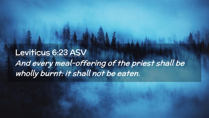 Picture 02 - Leviticus 6:23 ASV Desktop Wallpaper - And every meal-offering of the priest shall be - Desktop Bible Verse Wallpaper