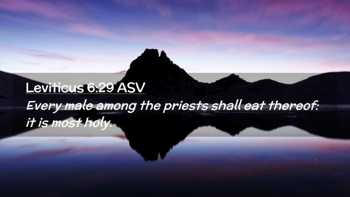 Picture 02 - Leviticus 6:29 ASV Desktop Wallpaper - Every male among the priests shall eat thereof: - Desktop Bible Verse Wallpaper