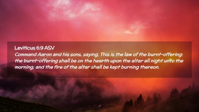 Picture 02 - Leviticus 6:9 ASV Desktop Wallpaper - Command Aaron and his sons, saying, This is the - Desktop Bible Verse Wallpaper