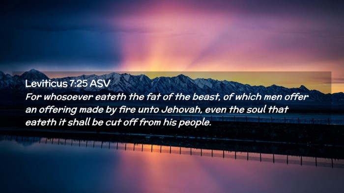 Picture 02 - Leviticus 7:25 ASV Desktop Wallpaper - For whosoever eateth the fat of the beast, of - Desktop Bible Verse Wallpaper