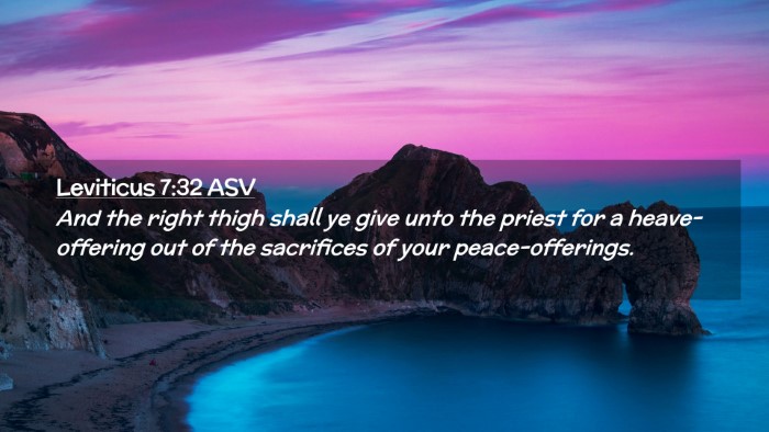 Picture 02 - Leviticus 7:32 ASV Desktop Wallpaper - And the right thigh shall ye give unto the priest - Desktop Bible Verse Wallpaper