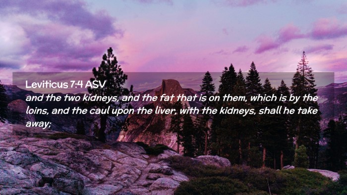 Picture 02 - Leviticus 7:4 ASV Desktop Wallpaper - and the two kidneys, and the fat that is on them, - Desktop Bible Verse Wallpaper