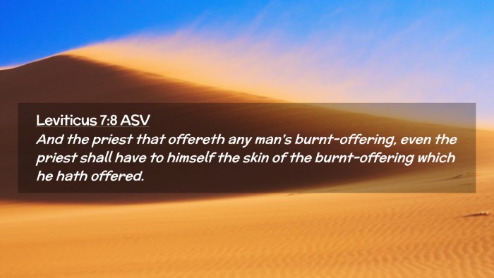 Picture 02 - Leviticus 7:8 ASV Desktop Wallpaper - And the priest that offereth any man's - Desktop Bible Verse Wallpaper