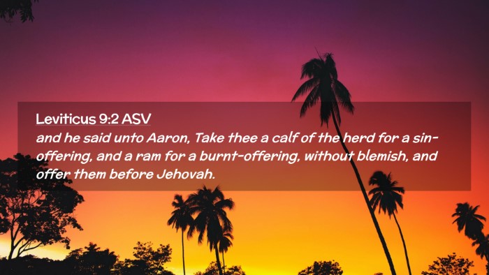Picture 02 - Leviticus 9:2 ASV Desktop Wallpaper - and he said unto Aaron, Take thee a calf of the - Desktop Bible Verse Wallpaper