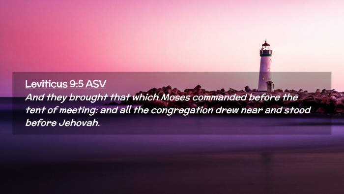 Picture 02 - Leviticus 9:5 ASV Desktop Wallpaper - And they brought that which Moses commanded - Desktop Bible Verse Wallpaper