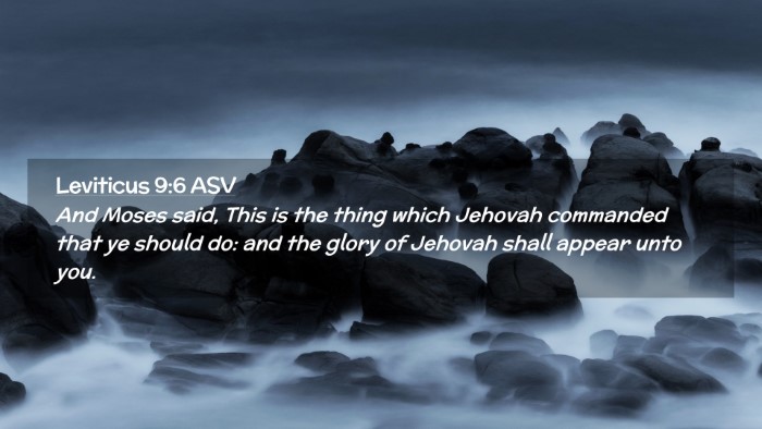Picture 02 - Leviticus 9:6 ASV Desktop Wallpaper - And Moses said, This is the thing which Jehovah - Desktop Bible Verse Wallpaper