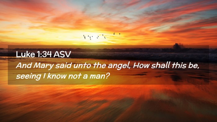 Picture 02 - Luke 1:34 ASV Desktop Wallpaper - And Mary said unto the angel, How shall this be, - Desktop Bible Verse Wallpaper