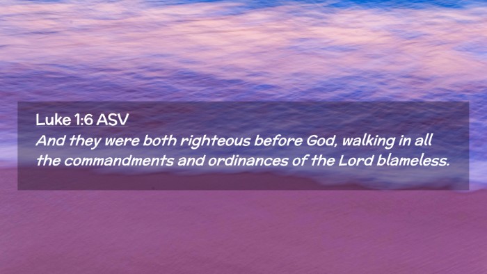 Picture 02 - Luke 1:6 ASV Desktop Wallpaper - And they were both righteous before God, walking - Desktop Bible Verse Wallpaper