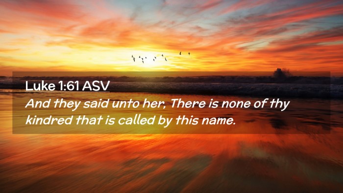 Picture 02 - Luke 1:61 ASV Desktop Wallpaper - And they said unto her, There is none of thy - Desktop Bible Verse Wallpaper