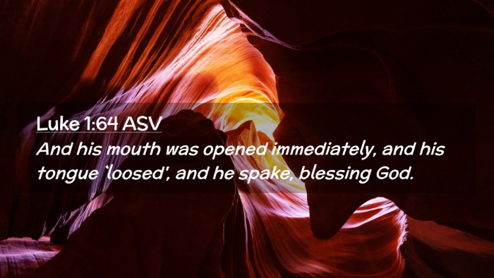 Picture 02 - Luke 1:64 ASV Desktop Wallpaper - And his mouth was opened immediately, and his - Desktop Bible Verse Wallpaper
