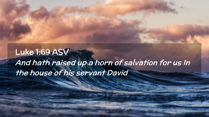 Picture 02 - Luke 1:69 ASV Desktop Wallpaper - And hath raised up a horn of salvation for us In - Desktop Bible Verse Wallpaper
